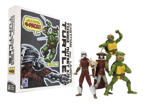 Set 4 Figuras Tortugas Ninja Eastman & Lairds Bst Modelo #2