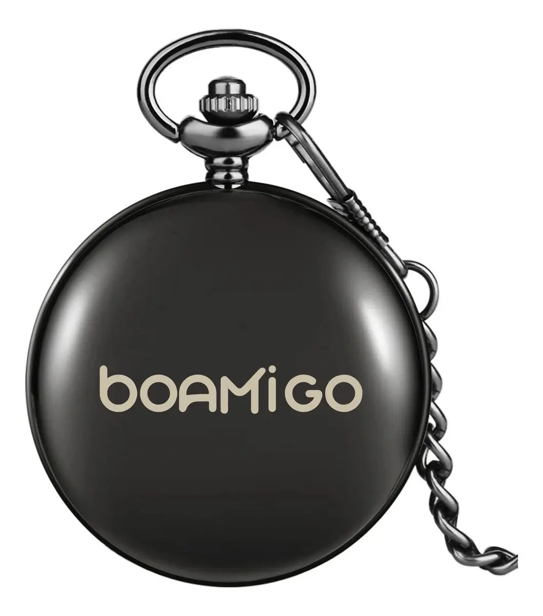 Relógio De Bolso Masculino Vintage Quartz Antigo Cor Preto
