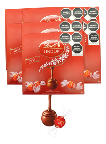 Chocolate Lindor Lindt 7 Caja 168g C/u Suizo Relleno Suave