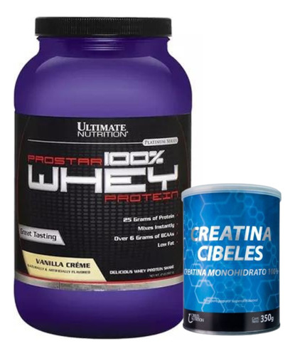 Combo Whey Protein Prostar 2lb + Creatina Cibeles 350g 