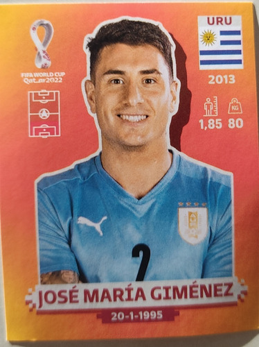 Figurita De Jose María Giménez Uruguay Qatar 2022