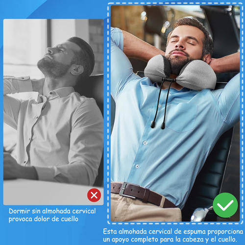 Almohada Cuello Especial Para Viajes Cojin Viscoelastico