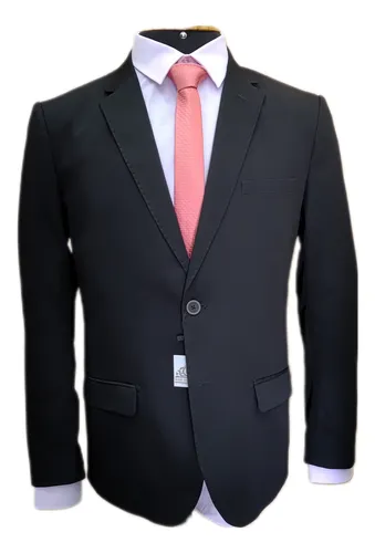 Terno Poliviscose Preto Com Elastano