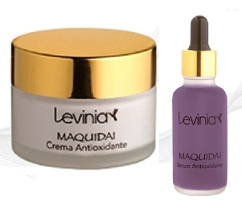 Crema + Serum Levinia Maquidai Antioxidante Facial Dermik