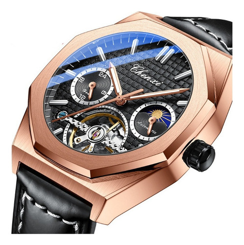 De Reloj Mecánico De Fase Lunar Chenxi Tourbillon