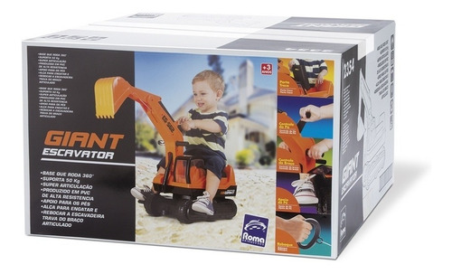 Escavadeira Infantil Gigante Giant Escavator - Roma