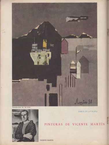 1958 Arte De Vicente Martin Nota Revista El Grillo Uruguay