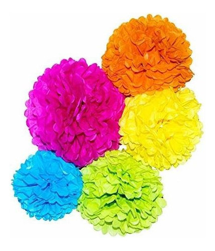 Espuma Floral Pompones De Papel - 15 Piezas De 10, 12, 14 Pu