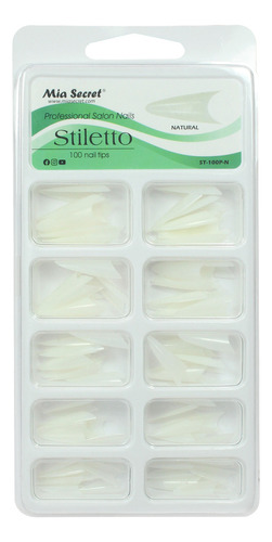 Tip Stiletto Natural 100 Pcs Blister