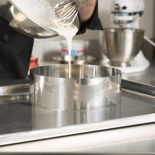 Molde / Timbal Redondo Acero Inox 22 Cm X 4.5 Cm X 1 Mm