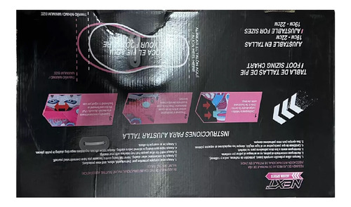 Zapato Patín Next Bota Profesionales Ajustables Rosa 22-25