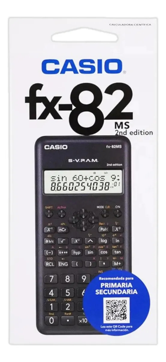Calculadora Científica Fx 82 Ms Casio Color Negro