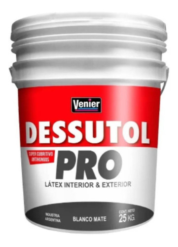 Latex Dessutol Pro Interior Exterior Blanco X 12kg