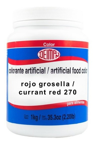 Colorante Vegetal Rojo Grosella 270 Frasco 1 Kilo