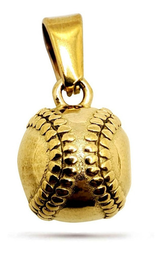 Dije Acero Inox Dorado Mini Pelota Béisbol Baseball 9 Mm Eg