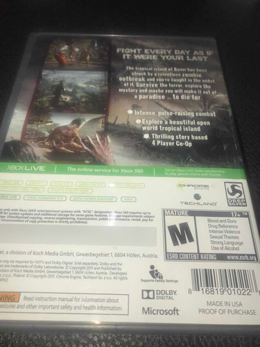 Videojuego Dead Island Para Xbox 360 (Usado)