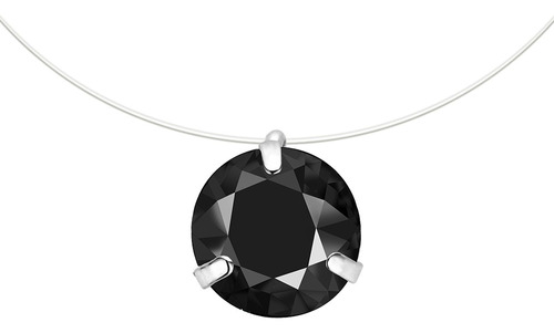 Collar De Hilo Invisible Con Cristal Tipo Diamante