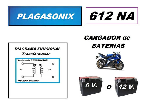 Imagen 7 de 10 de Cargador Baterias Motos Rapido 612/na No Autom. 6 Y 12v.
