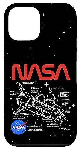 Funda Para iPhone 12 Mini Nasa Space Shuttle Schematic Lo-02