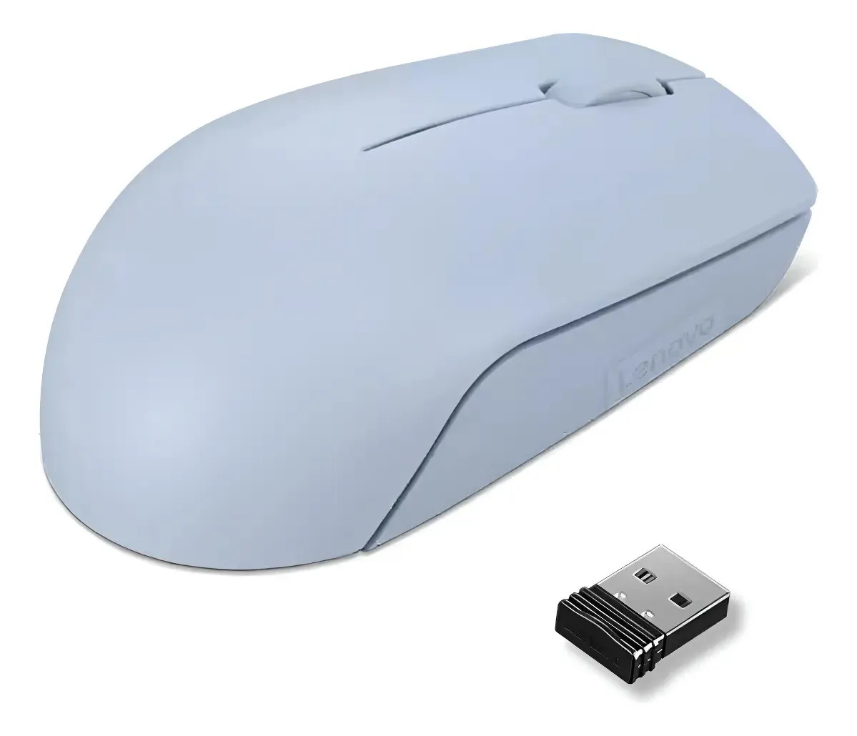 Mouse Lenovo Sem Fio Wireless Para Notebooks Pc Cor Azul Geada