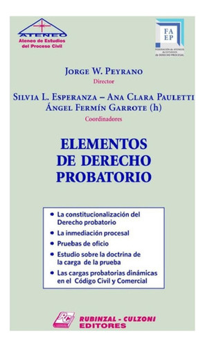 Libro - Elementos De Derecho Probatorio Peyrano