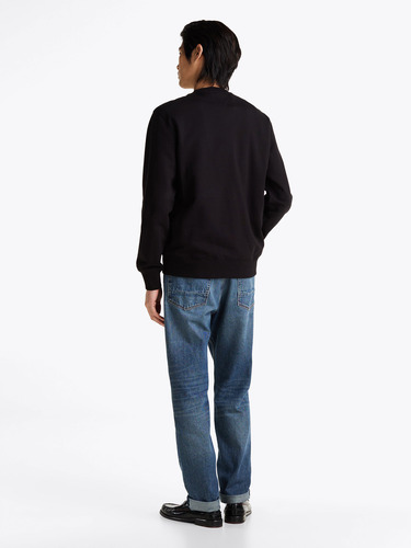 Polerón Solid Con Cuello Redondo Negro Tommy Hilfiger