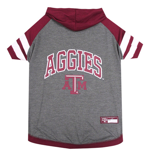 Pets First Texas A&m - Camiseta Con Capucha (talla Xs)