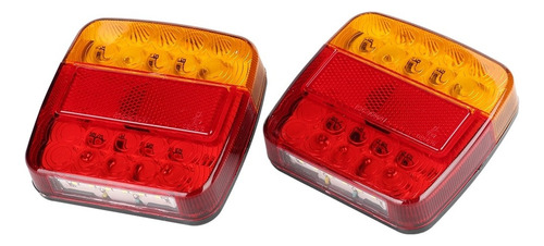 2pcs 12v 20led Doble Colores Luces Traseras Para Remolque