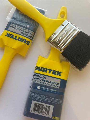 Kit De 10 Brochas Con Mango Plástico 2 Pulgadas Surtek