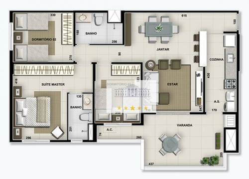 Imagem 21 de 23 de Apartamento Com 3 Dormitórios À Venda, 98,29 M², Lazer Completo - Parque Das Paineiras - Birigüi/sp - Ap1051