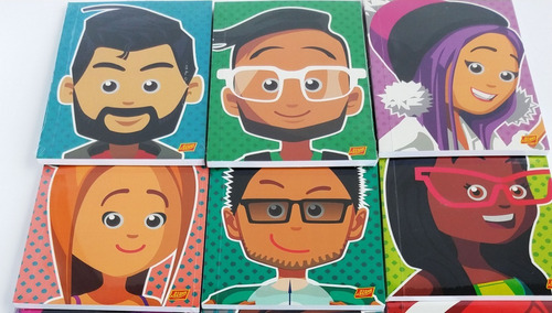 Libretas Personajes Cursosco-gluep (tamaño 12x17cm, Blancas)