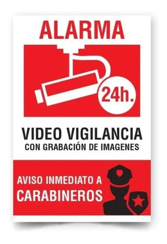 Señaletica Alarma Video Vigilancia 30x20cm