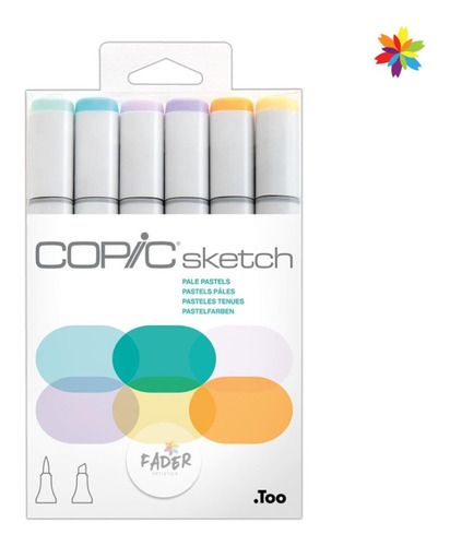Copic Sketch Colores Pastel Set X6 Marcadores Rotuladores