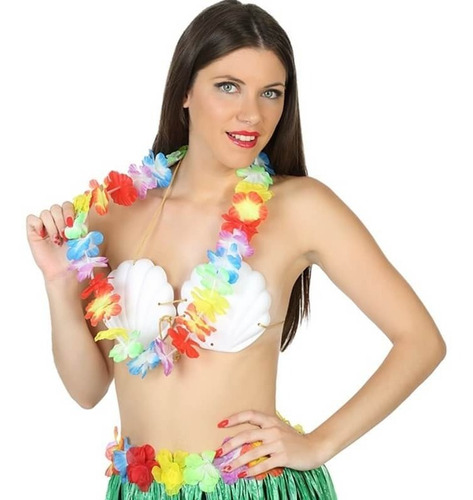 Combo Oferta Collar Hawaiano Flores Multicolor X200 Unidades