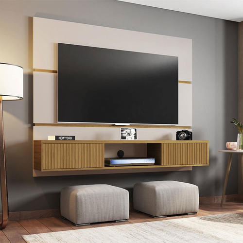 Imagem 2 de 4 de Painel Ambar Para Tv De 65 Polegadas Off-white/cinamomo/r