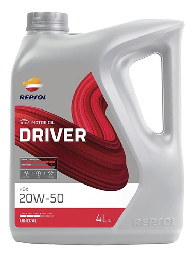 Aceite Repsol Driver Hgx 20w 50 - 4 L
