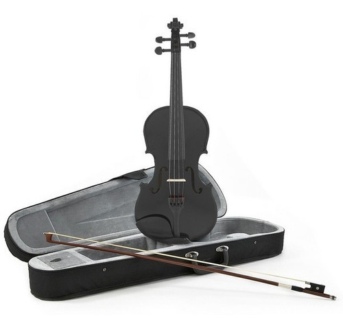 Violin Negro 4/4 Con Estuche Mexicano 