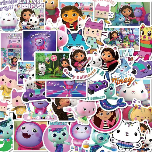 Imagen 5 de 7 de Gabby's Dollhouse - Set De 50 Stickers / Calcomanias