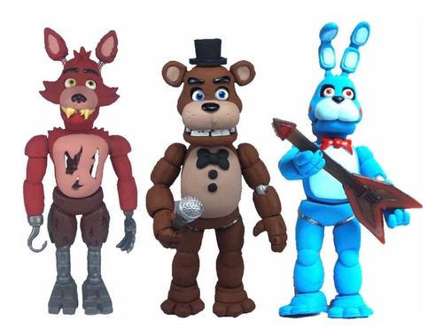 Imagen 1 de 6 de Combo 3 Five Nights At Freddy Bonnie Foxy Freddy Animatronic