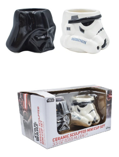 Mini Tarros Tazas Starwars Vader Troop 103ml Espresso Tequil Color Negro Star Wars