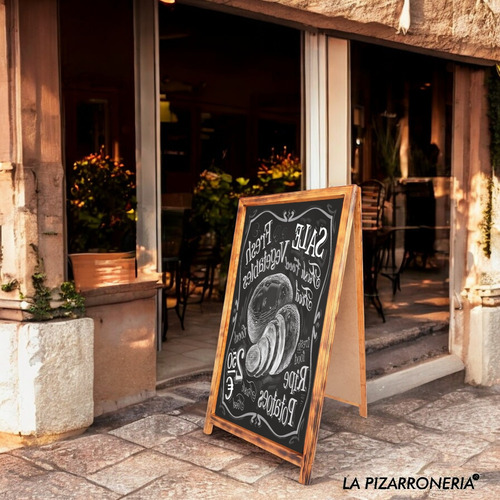 Pizarrón De Gis Para Restaurante En A, Flameado Y Barnizado.