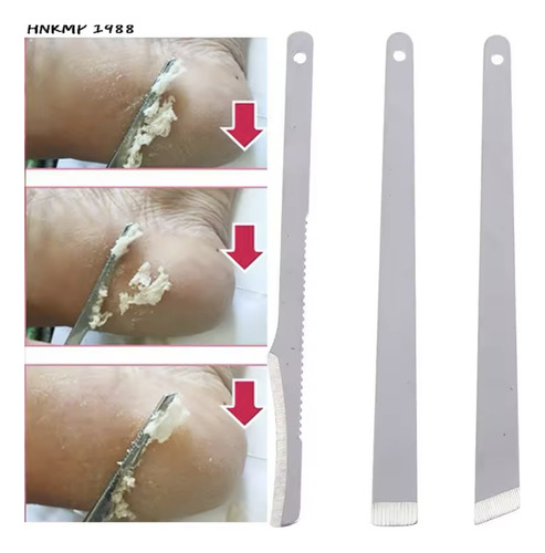Set Acero 3 Pzas Manicure Pedicure Removedor Cuticula Punzon