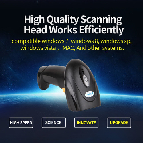 2.4g Scanner De Código De Barras Sem Fio Leitor De Código De
