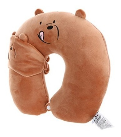 Almofada De Pescoço E Máscara Miniso - Ursos Sem Curso