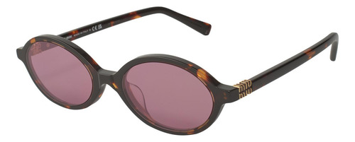 Miu Miu Mu 04zs Vau-5od Oval Shape Tortoise Wine (Usado)