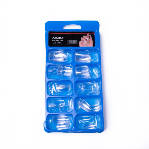 100 Uñas Postizas Transparentes 10 Tamaños