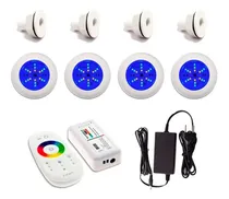 Comprar Kit Iluminação Piscina 4 Refletores Led 70 Abs Piscina + 4 Adaptador Para Fibra