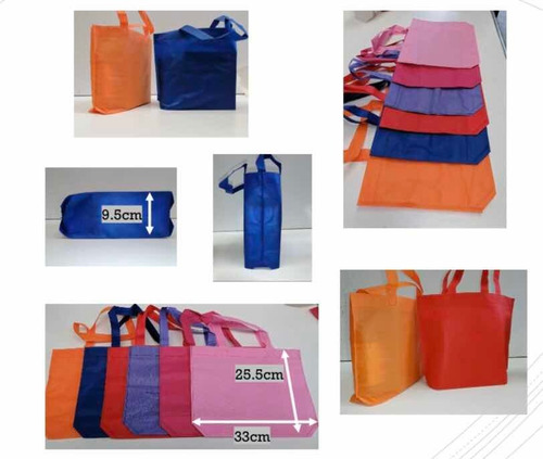 Bolsa Ecologica Reutilizable Colores 25.5x33x9.5 Cm (48pzs) 