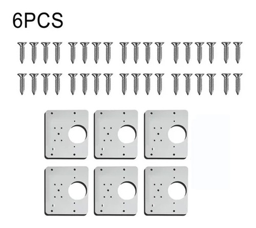 Placa De Reparación De Bisagras Para Ventanas Y Cajones, 6 U