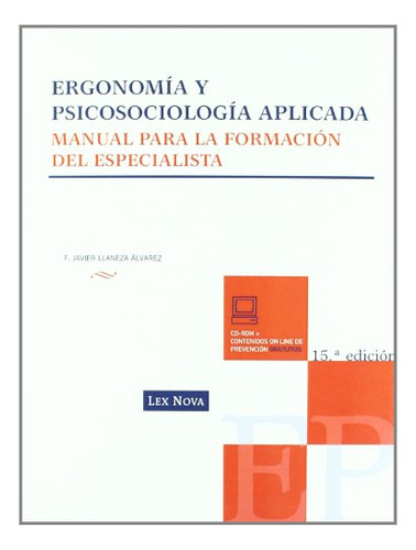 Ergonomia Y Psicosociologia Aplicada Manual Para Formacion -